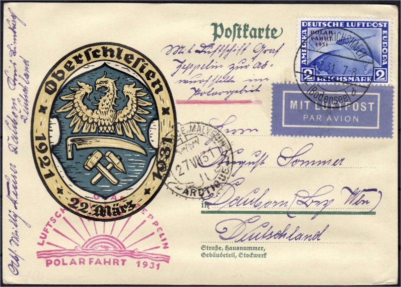 Briefmarken
Deutschland
Deutsches Reich
2 M Polarfahrt 1931, sauber gestempel...