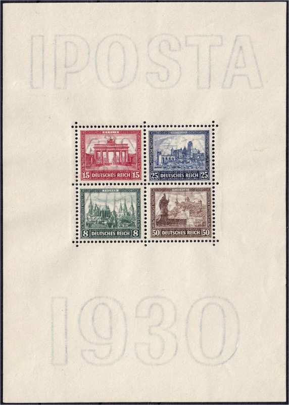 Briefmarken
Deutschland
Deutsches Reich
IPOSTA 1930, ungebrauchter Block in g...