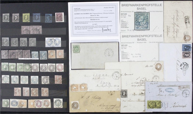 Briefmarken
Lots und Sammlungen
Deutschland
Altdeutschland-Sachsen 1851-1863 ...