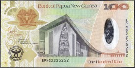 Banknoten
Ausland
Papua Neuguinea
100 Kina Jubiläumsausgabe 2008, 35 Jahre Bank von Papua Neuguinea.
I, selten