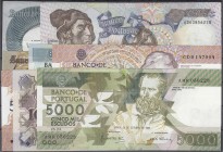Banknoten
Ausland
Portugal
8 verschiedene Scheine in Erhaltung I: 50 E. 1.2.1980, 100 E. 24.11.1988, 500 E. 4.8.1988 und 13.2.1992, 1000 E. 3.9.198...