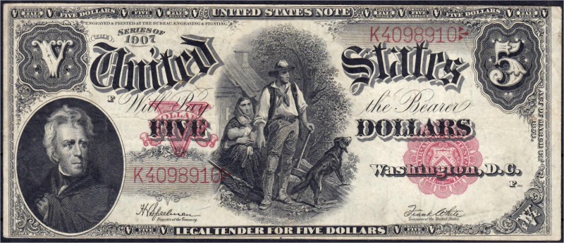 Banknoten
Ausland
Vereinigte Staaten von Amerika
5 Dollars 1907. Andrew Jacks...