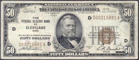 Banknoten
Ausland
Vereinigte Staaten von Amerika
50 Dollars 1929 Cleveland/Ohio. III-