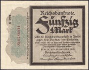 Banknoten
Die deutschen Banknoten ab 1871 nach Rosenberg
Deutsches Reich, 1871-1945
50 Mark 20.10.1918. "Trauerschein" KN 7-stellig, Wz. diagonale ...