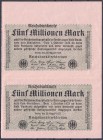 Banknoten
Die deutschen Banknoten ab 1871 nach Rosenberg
Deutsches Reich, 1871-1945
5 Millionen Mark 20.8.1923 ohne Firmenzeichen, Reihe und KN. Do...