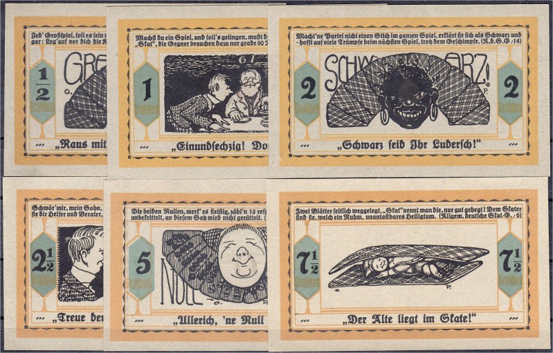 Banknoten
Deutsches Notgeld und KGL
Altenburg (Thüringen)
6 Stück: Kalenderma...