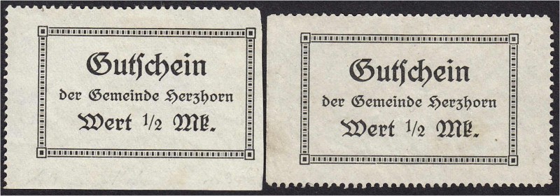 Banknoten
Deutsches Notgeld und KGL
Herzhorn (Schleswig-Holstein)
Gemeinde: 2...