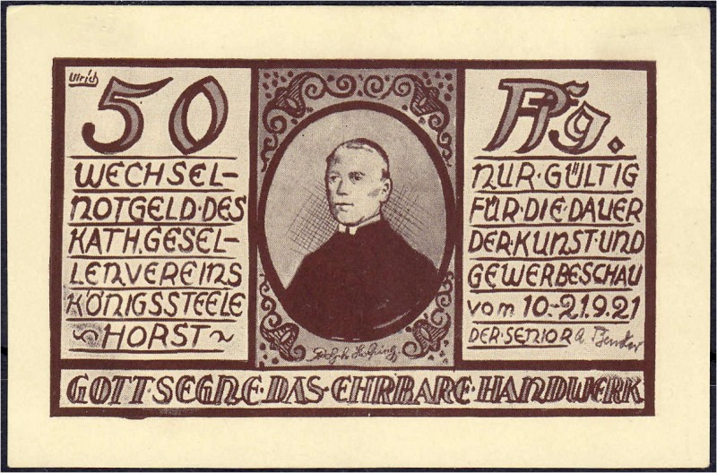 Banknoten
Deutsches Notgeld und KGL
Königssteele-Horst (Westfalen)
Kathol.-Ge...