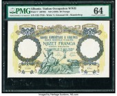 Albania Banca Nazionale, Italian Occupation 20 Franga ND (1939) Pick 7 PMG Choice Uncirculated 64. 

HID09801242017

© 2020 Heritage Auctions | All Ri...