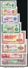Albania and Yugoslavia Group Lot of 8 Examples Crisp Uncirculated. Seven Specimen examples are in this lot. The Yugoslavia 1965, 100 Dinara has a smal...