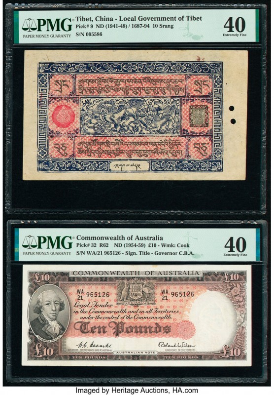 Australia Commonwealth Bank of Australia 10 Pounds ND (1954-59) Pick 32 R62 PMG ...