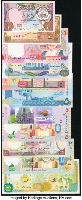 Bahrain, Iraq, Oman, Syria & More Group Lot of 11 Examples Crisp Uncirculated. 
...