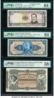 Brazil Tesouro Nacional 20 Cruzeiros ND (1961) Pick 168a PMG Choice Uncirculated 64; El Salvador Banco Central de Reserva de El Salvador 1 Colon 1967 ...