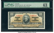 Canada Bank of Canada $100 2.1.1937 Pick 64b BC-27b PMG Choice Uncirculated 63 EPQ. 

HID09801242017

© 2020 Heritage Auctions | All Rights Reserved