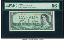 Canada Bank of Canada $1 1954 Pick 66b BC-29b "Devil's Face" PMG Gem Uncirculated 66 EPQ. 

HID09801242017

© 2020 Heritage Auctions | All Rights Rese...