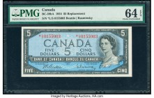 Canada Bank of Canada $5 1954 Pick 77b BC-39bA Replacement PMG Choice Uncirculated 64 EPQ. 

HID09801242017

© 2020 Heritage Auctions | All Rights Res...