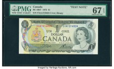 Canada Bank of Canada $1 1973 Pick 85cT BC-46bT Test Note PMG Superb Gem Unc 67 EPQ. 

HID09801242017

© 2020 Heritage Auctions | All Rights Reserved