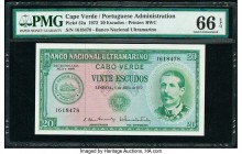 Cape Verde Banco Nacional Ultramarino 20 Escudos 4.4.1972 Pick 52a PMG Gem Uncirculated 66 EPQ. 

HID09801242017

© 2020 Heritage Auctions | All Right...