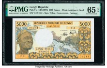 Congo Republic Banque des Etats de l'Afrique Centrale 5000 Francs ND (1978) Pick 4c PMG Gem Uncirculated 65 EPQ. 

HID09801242017

© 2020 Heritage Auc...