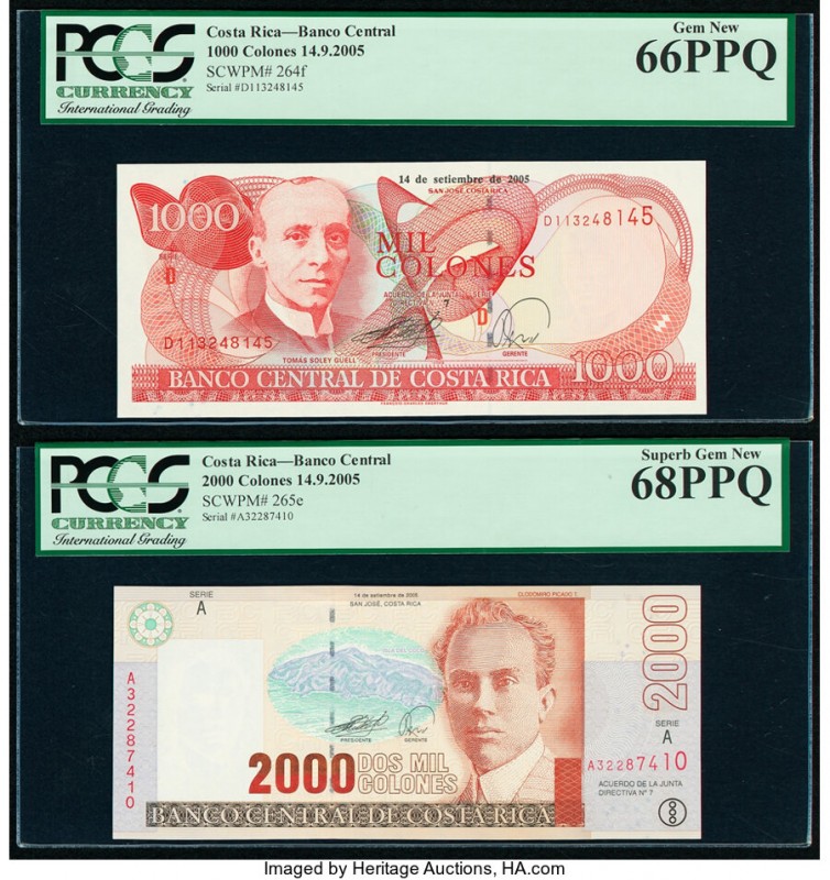 Costa Rica Banco Central de Costa Rica 1000; 2000 (2); 5000 Colones 14.9.2005 (2...