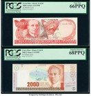 Costa Rica Banco Central de Costa Rica 1000; 2000 (2); 5000 Colones 14.9.2005 (2); 2.9.2009 (2) Pick 264f; 265e; 275; 276 Four Examples PCGS Superb Ge...
