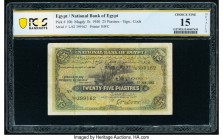Egypt National Bank of Egypt 25 Piastres 7.6.1940 Pick 10b PCGS Banknote Choice Fine 15 Details. Repairs.

HID09801242017

© 2020 Heritage Auctions | ...