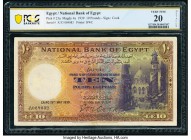 Egypt National Bank of Egypt 10 Pounds 15.5.1939 Pick 23a PCGS Very Fine 20 Details. Small internal tear.

HID09801242017

© 2020 Heritage Auctions | ...