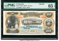 El Salvador Banco Industrial Del Salvador 10 Pesos 1896-97 Pick S143p Proof PMG Gem Uncirculated 65 EPQ. Four POCs.

HID09801242017

© 2020 Heritage A...