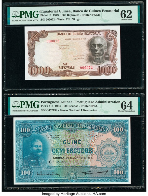 Equatorial Guinea Banco de Guinea Ecuatorial 1000 Bipkwele 1979 Pick 16 PMG Unci...