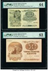 Estonia Bank of Estonia 20; 50 Krooni 1932; 1929 Pick 64a; 65a Two Examples PMG Choice Uncirculated 64; Choice Uncirculated 63. 

HID09801242017

© 20...