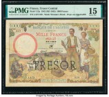 France Tresor Central 1000 Francs ND (1945) 23.7.1942 Pick 112a PMG Choice Fine 15. Third party grading company mentions repairs.

HID09801242017

© 2...
