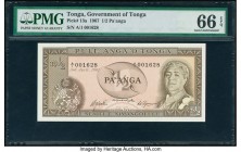 Tonga Government of Tonga 1/2 Pa'anga 3.4.1967 Pick 13a PMG Gem Uncirculated 66 EPQ. 

HID09801242017

© 2020 Heritage Auctions | All Rights Reserved