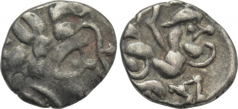 WESTERN EUROPE. Central Gaul. Pictones (1st century BC). Hemidrachm. 

Obv: He...