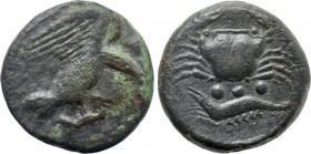 SICILY. Akragas. Ae Tetras or Trionkion (Circa 425-410 BC).