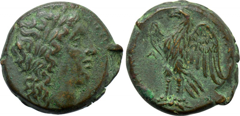 SICILY. Syracuse. Hiketas II (Circa 287-278 BC). Ae Litra. 

Obv: ΔΙΟΣ ΕΛΛΑΝΙΟ...