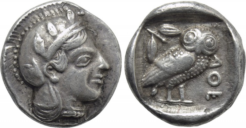 ATTICA. Athens. Drachm (Circa 465-460 BC). 

Obv: Helmeted head of Athena righ...