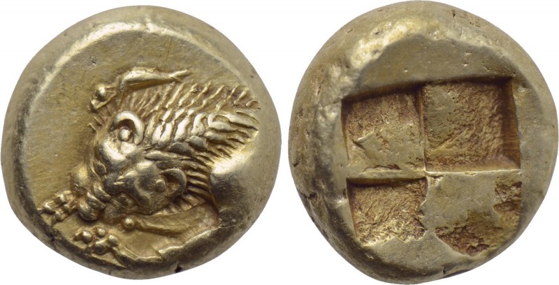 IONIA. Phokaia. EL Hekte (Circa 521-478 BC).

Obv: Forepart of lion left, devo...