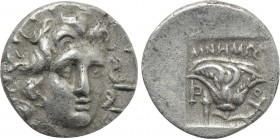 CARIA. Rhodes. Hemidrachm (Circa 170-150 BC). Mnemon, magistrate.