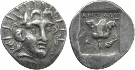 CARIA. Rhodes. Hemidrachm (Circa 125-88 BC). Ainetor, magistrate.