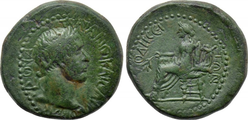 MOESIA INFERIOR. Odessus. Trajan (98-117). Ae. 

Obv: [...] NEPOVA TPAIANΩ KAI...