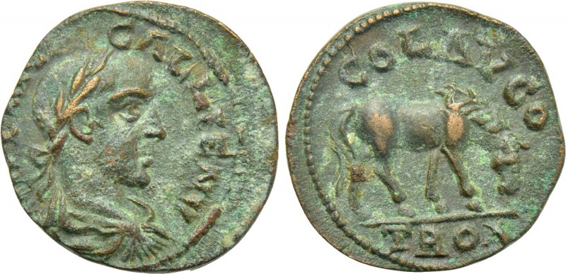 TROAS. Alexandria. Gallienus (253-268). Ae As. 

Obv: IMP LICIN GALLIENV. 
La...