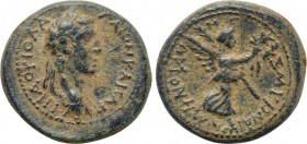 IONIA. Smyrna. Caligula (37-41). Ae. Menophanes, magistrate, and Aviola, proconsul.
