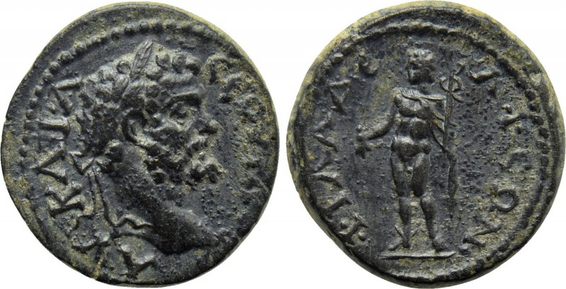 LYDIA. Philadelphia. Septimius Severus (193-211). Ae. 

Obv: AV KAI Λ CЄOVHPOC...