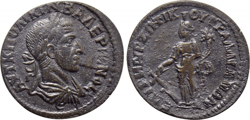 LYDIA. Tralles. Valerian I (253-260). Ae. M. Aur. Zotikos, grammateus. 

Obv: ...