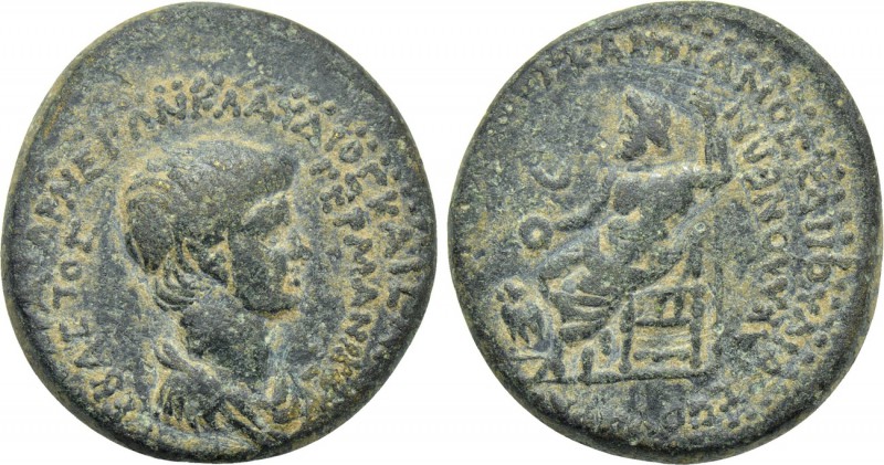 PHRYGIA. Acmonea. Nero (54-68). L. Servenius Capito & Julia Severa, magistrates....