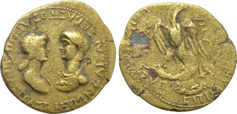 PHRYGIA. Apamea. Nero with Agrippina II (54-68). Ae. Marios Kordos, magistrate. ...