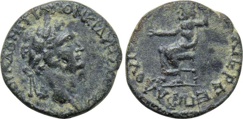 PHRYGIA. Cidyessus. Domitian (81-96). Ae. Flavios Peinarios, high priest. 

Ob...