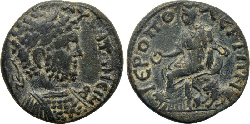 PHRYGIA. Hierapolis. Caracalla (198-217). Ae. 

Obv: [...] AY ANTΩNЄINOC. 
La...