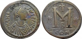 ANASTASIUS I (491-518). Follis. Constantinople.