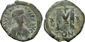 JUSTIN I (518-527). Follis. Constantinople.